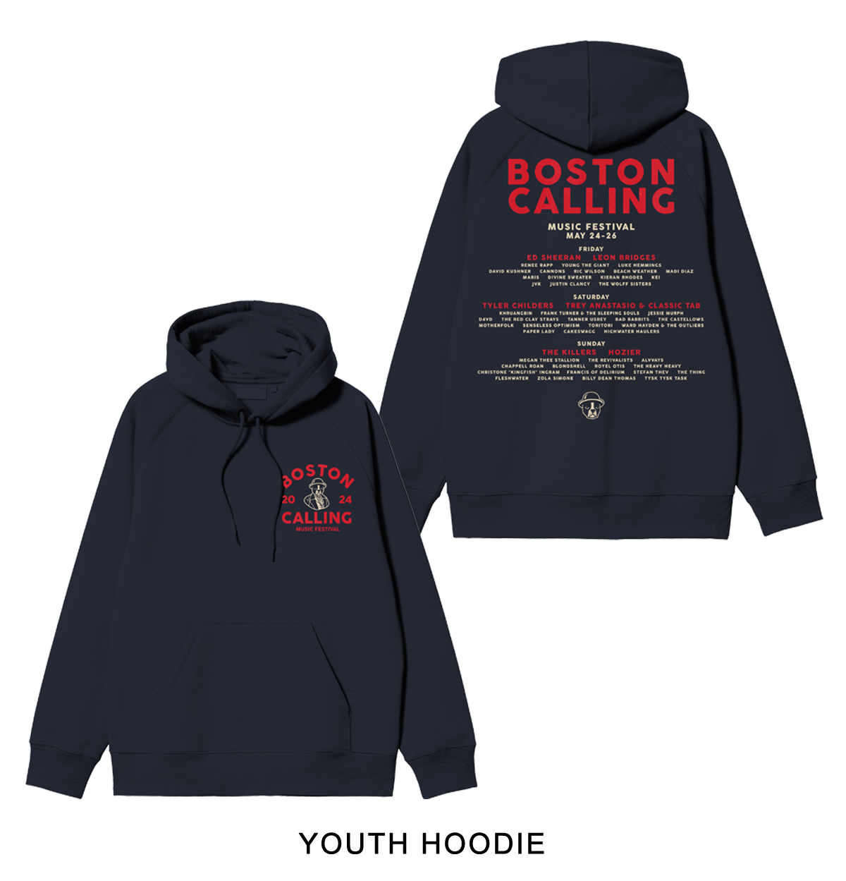 Boston Calling "Blue Pup" Youth Hoodie